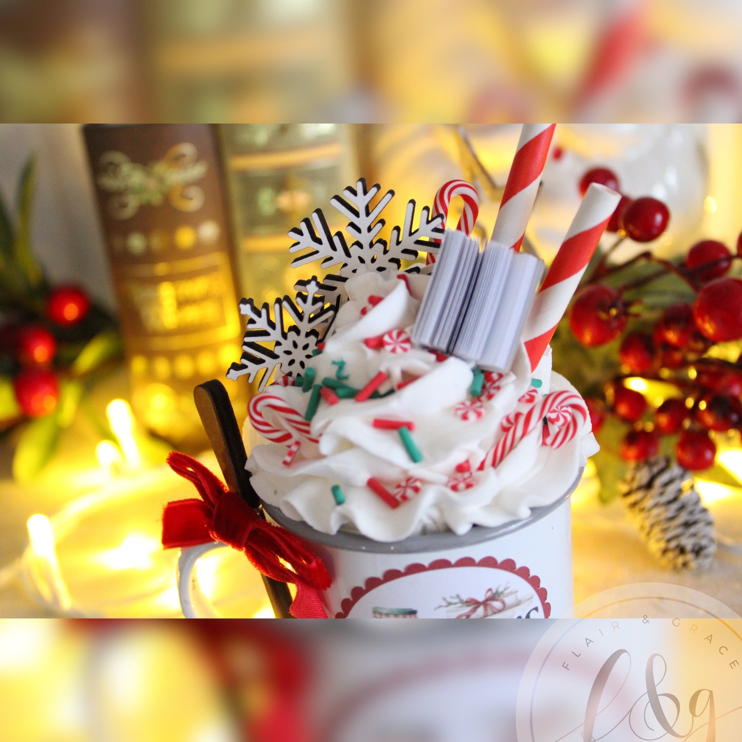 Cozy Christmas Bookshop Collection - Bookish Faux Mini Mug