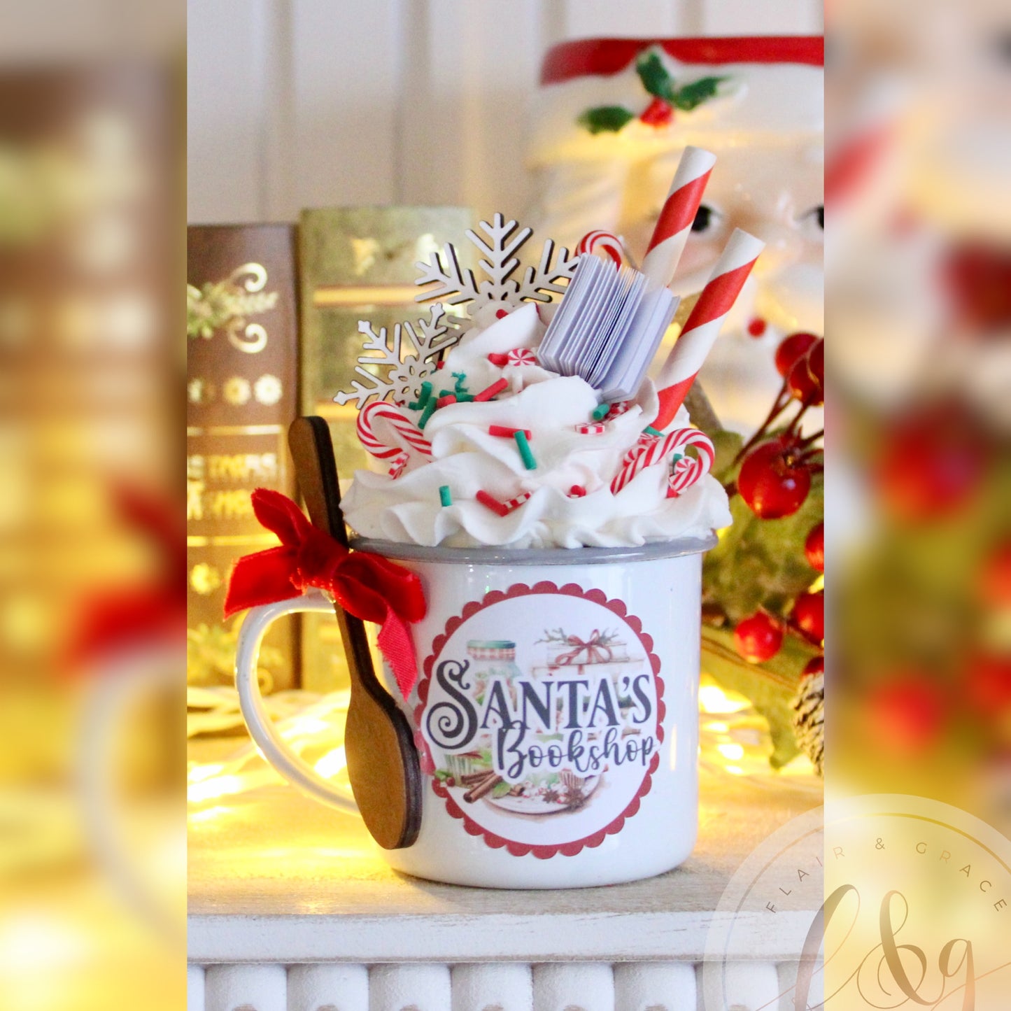 Cozy Christmas Bookshop Collection - Bookish Faux Mini Mug