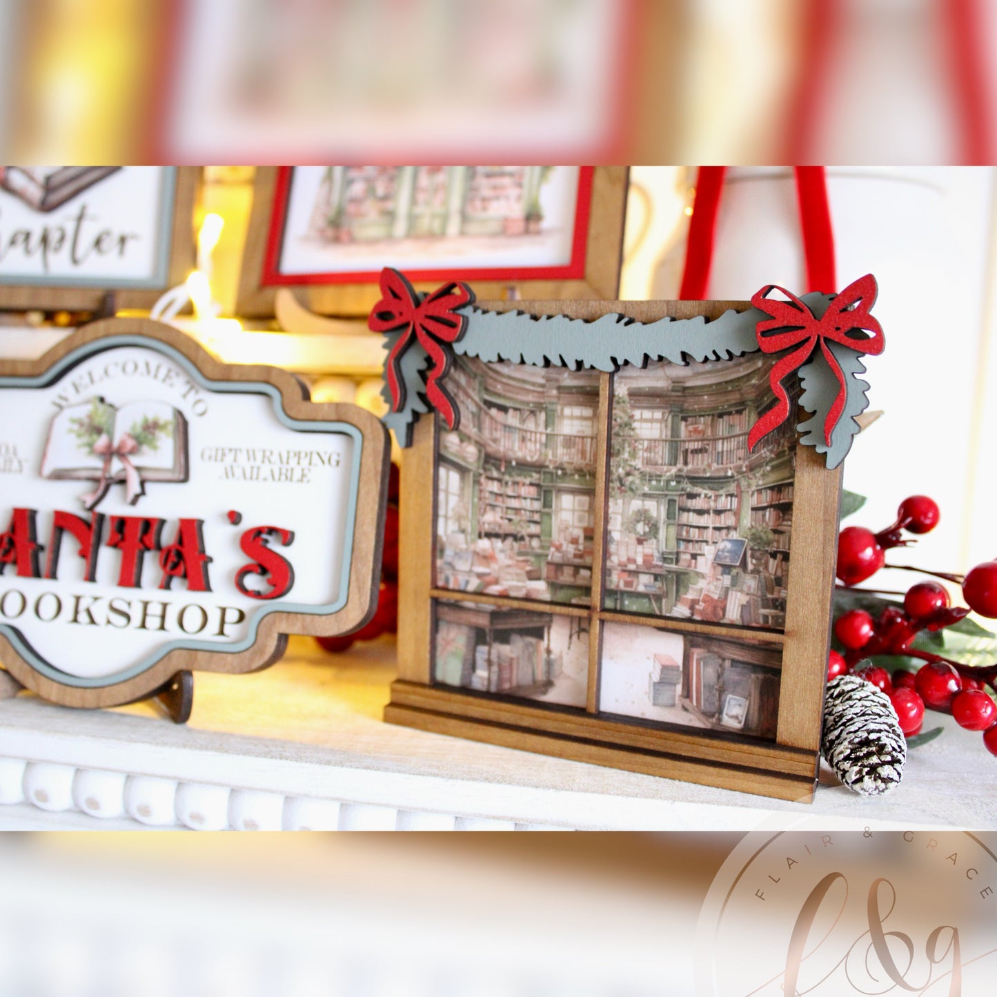 Cozy Christmas Bookshop Collection - Bookshop Window