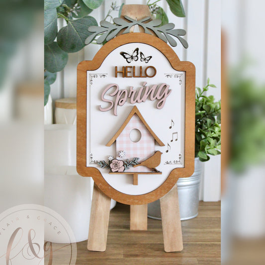Hello Spring - Easel Insert (INSERT ONLY)