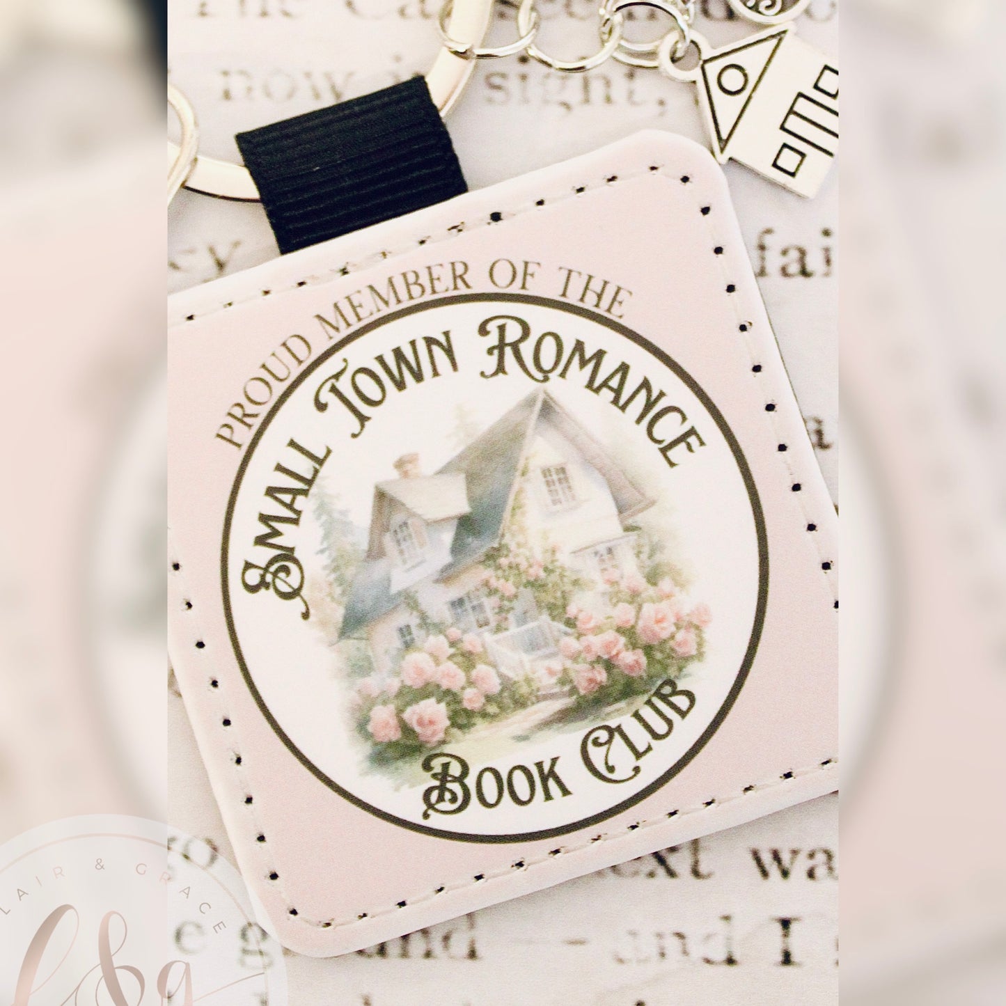 Small Town Romance Book Club Keychain