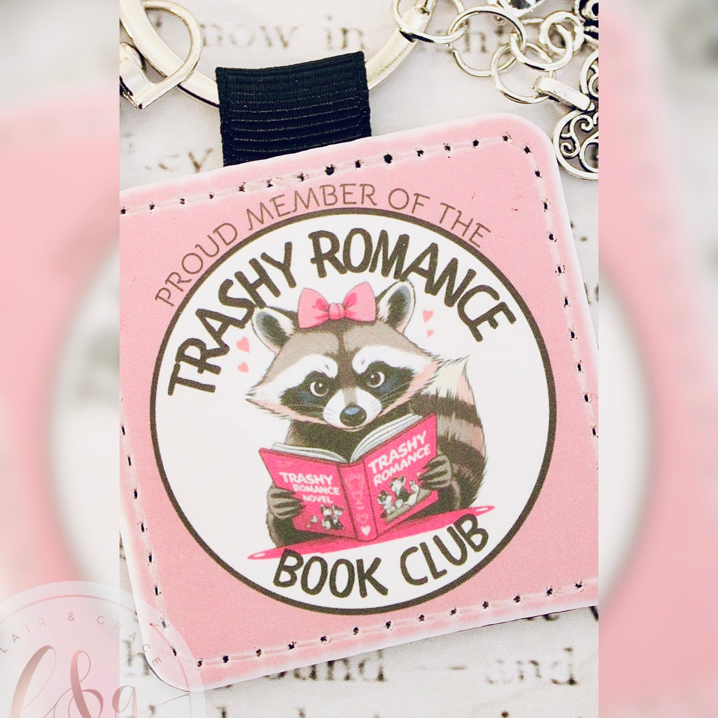 Trashy Romance Book Club Keychain