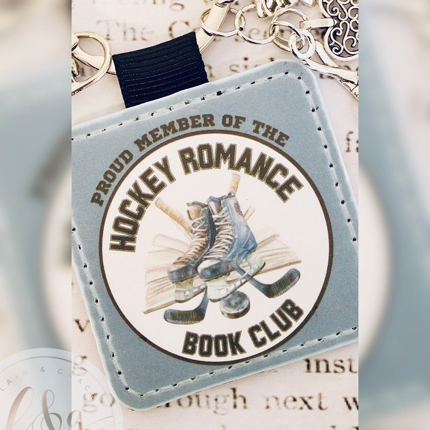 Hockey Romance Book Club Keychain