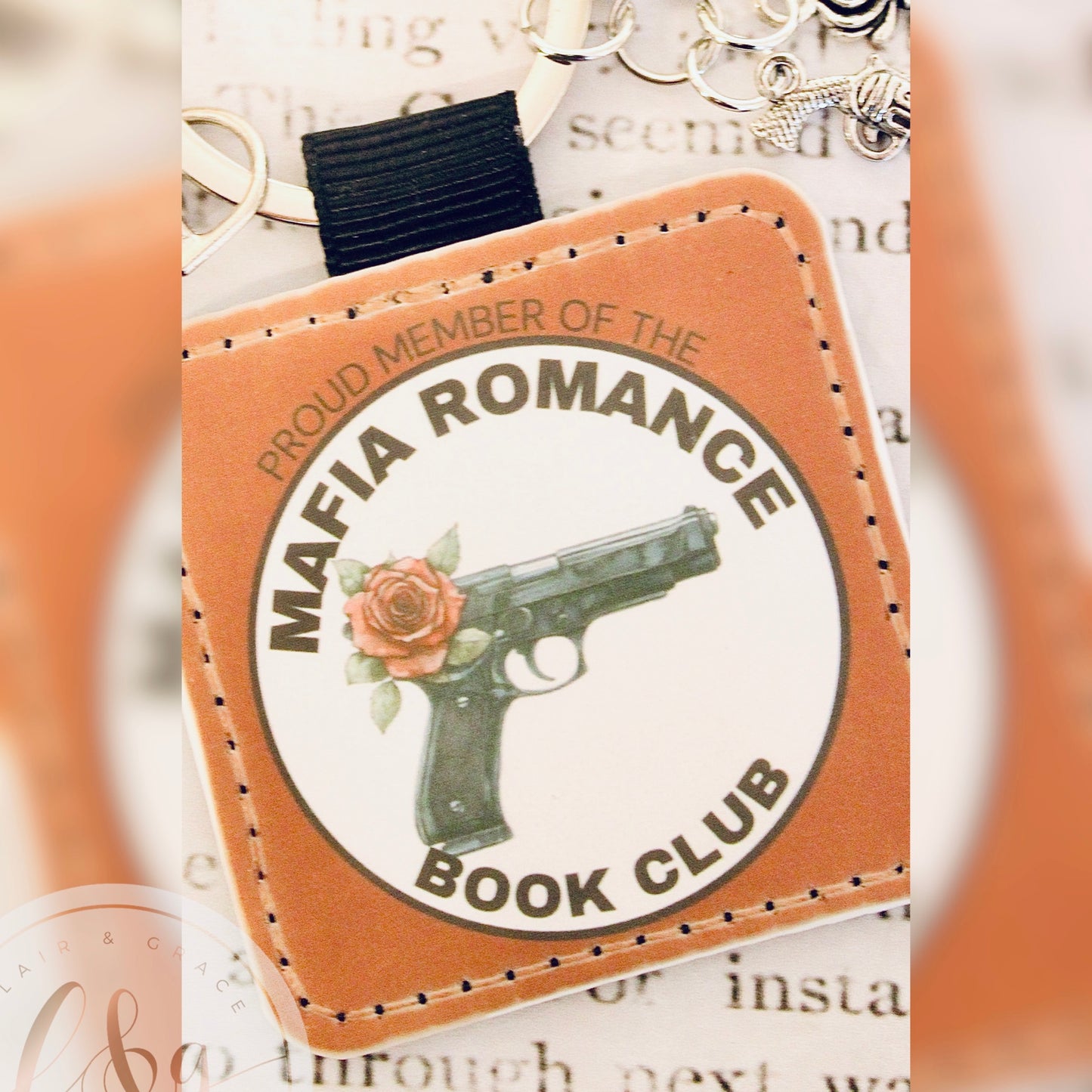 Mafia Romance Book Club Keychain