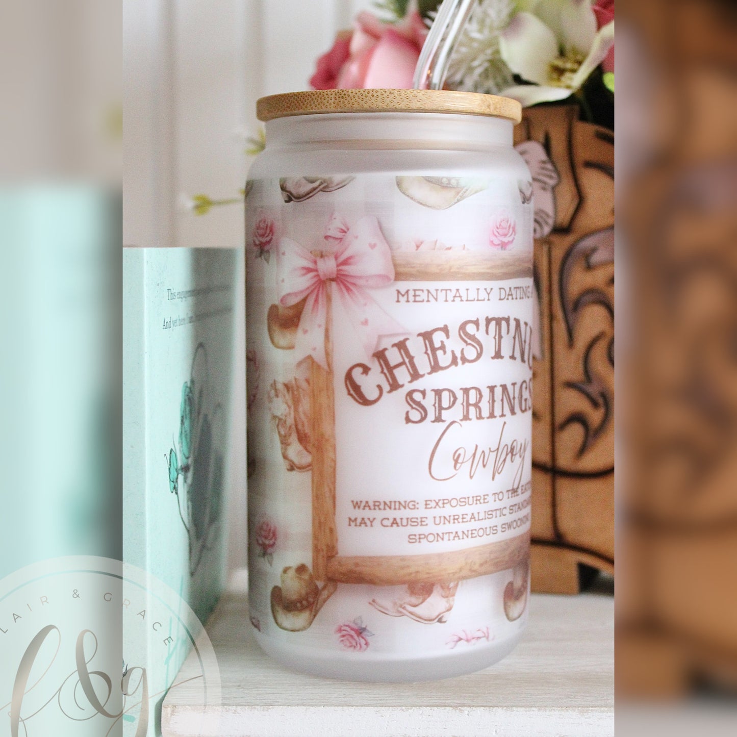 Chestnut Springs Cowboy Glass Can Tumbler