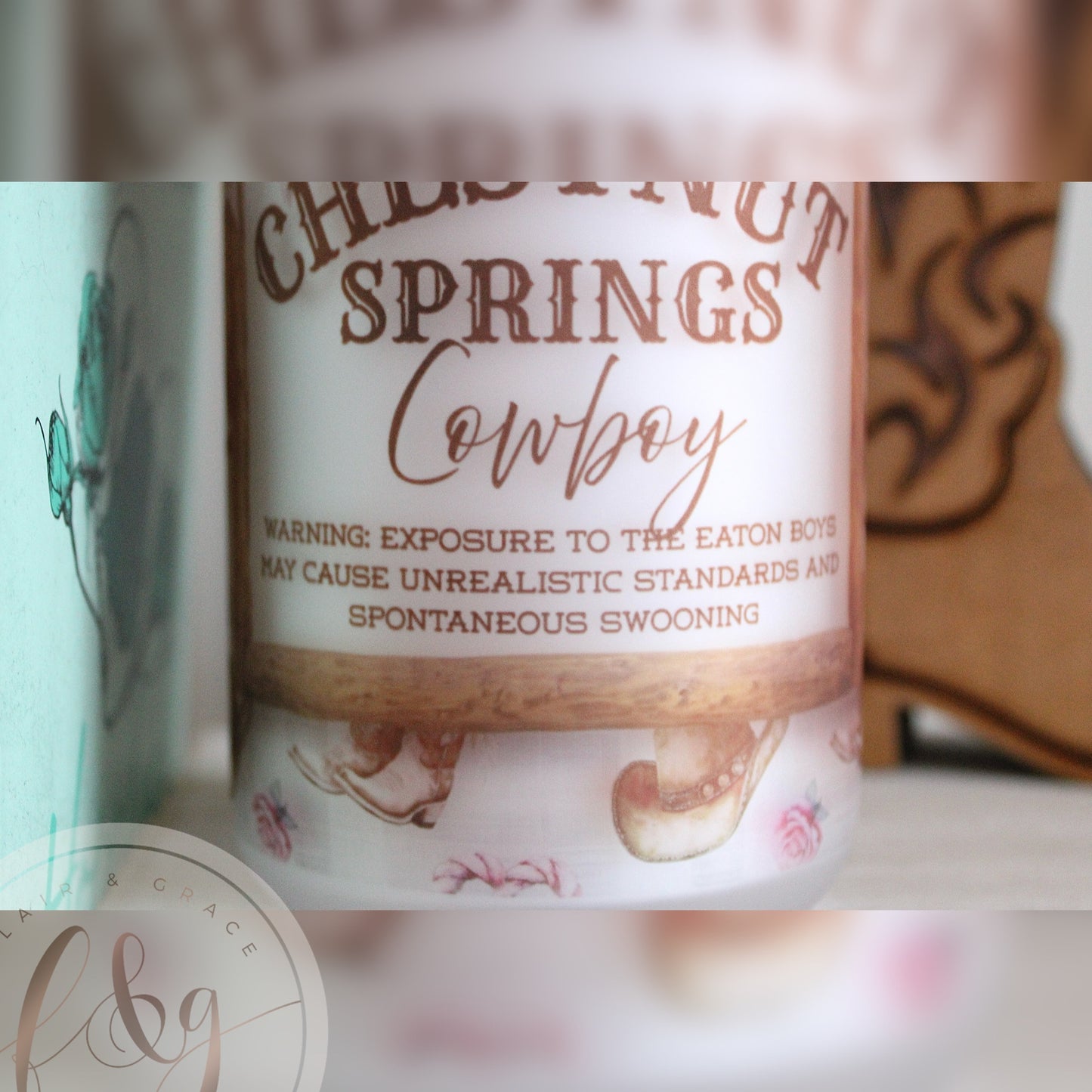 Chestnut Springs Cowboy Glass Can Tumbler