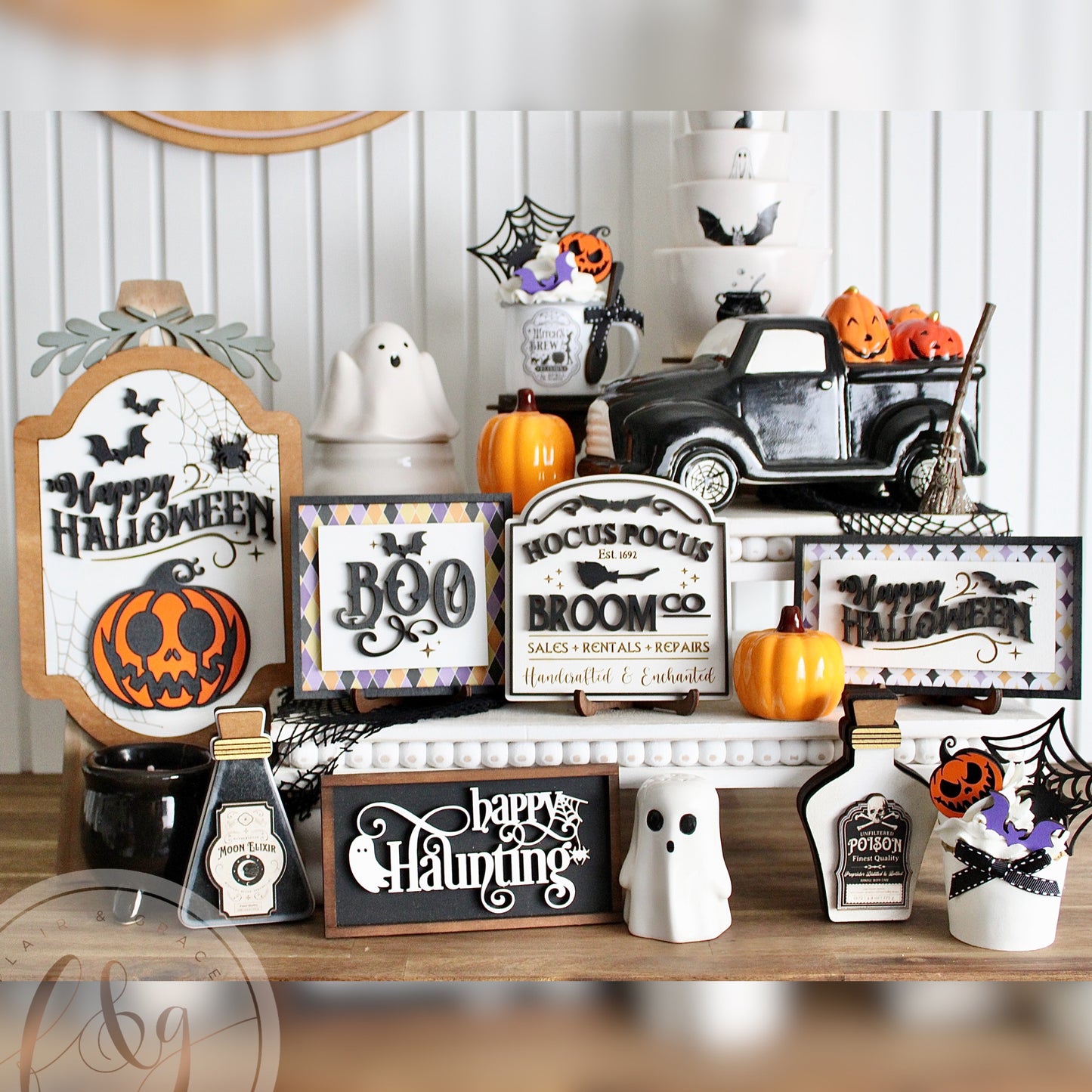 Spooktacular Halloween Collection - Set of 3 Potion Bottles