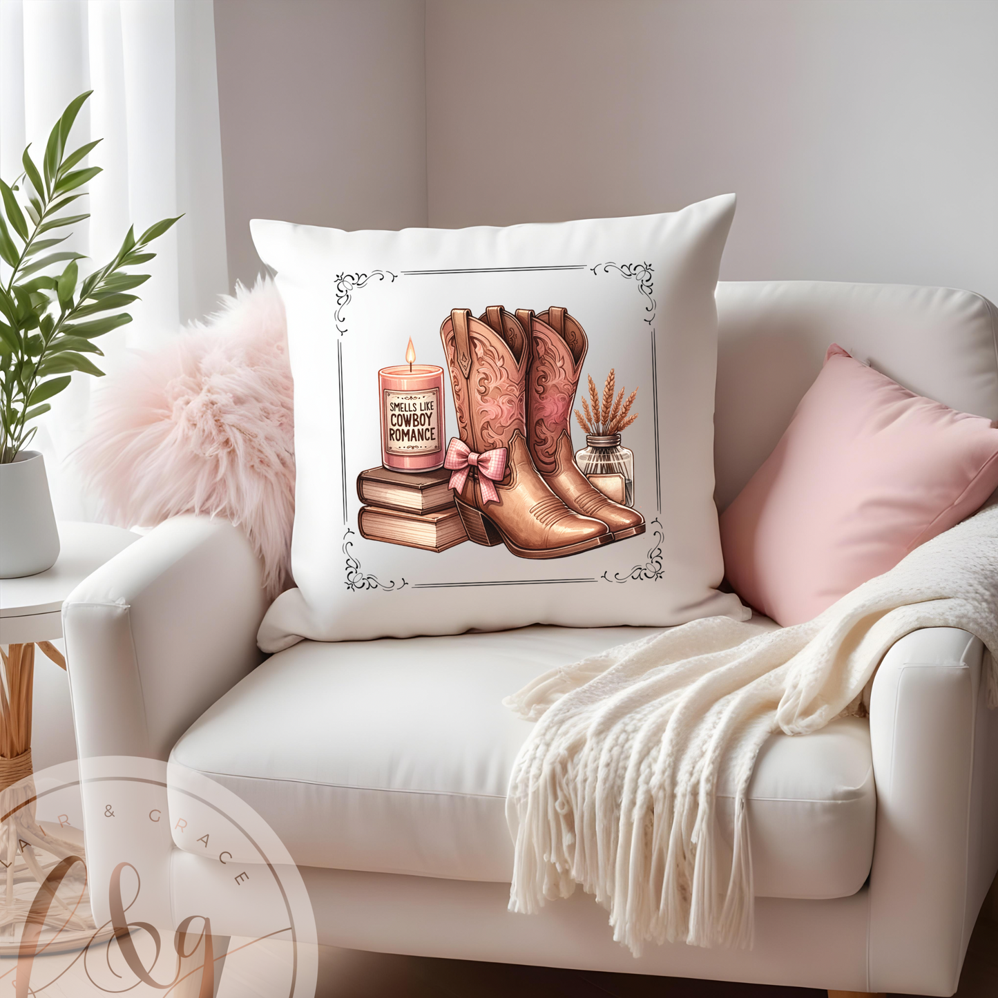 Cowboy Romance Cushion Cover