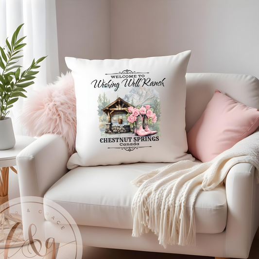 Wishing Well Ranch Cushion Cover