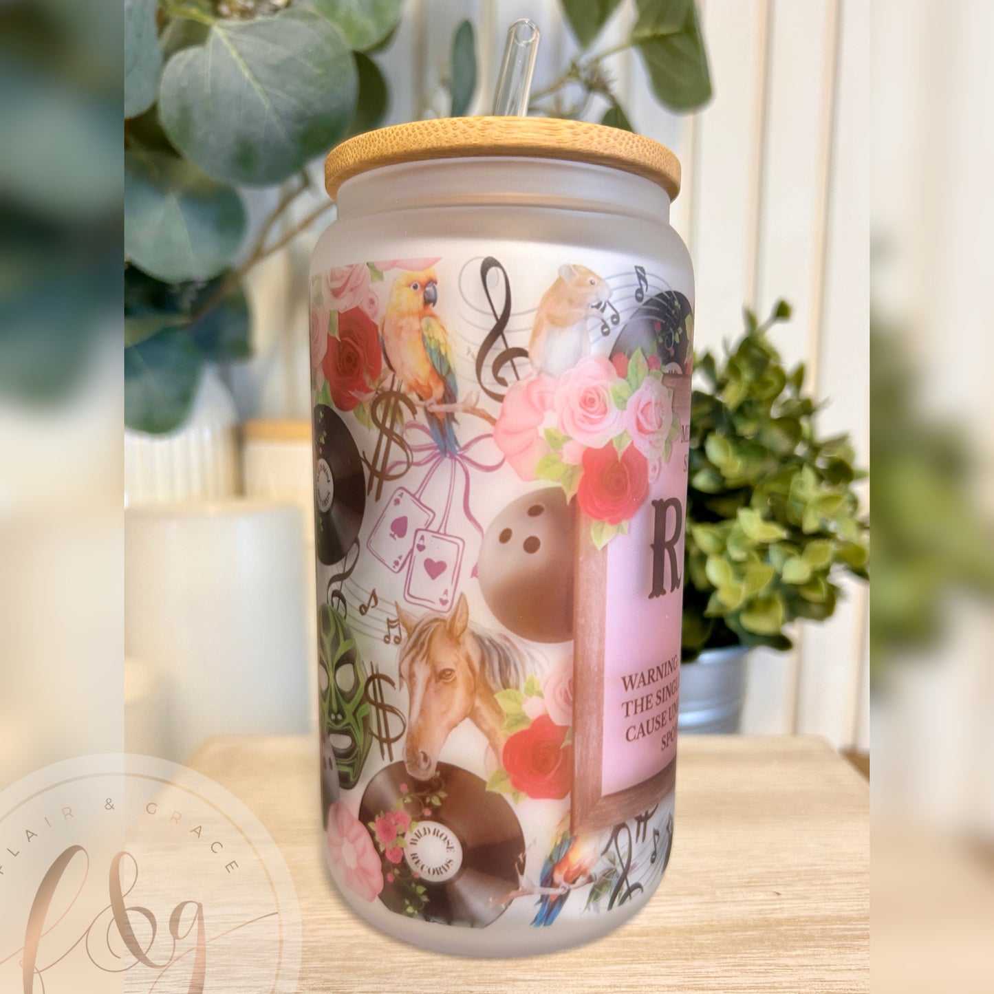 Rose Hill Single Dad Glass Can Tumbler
