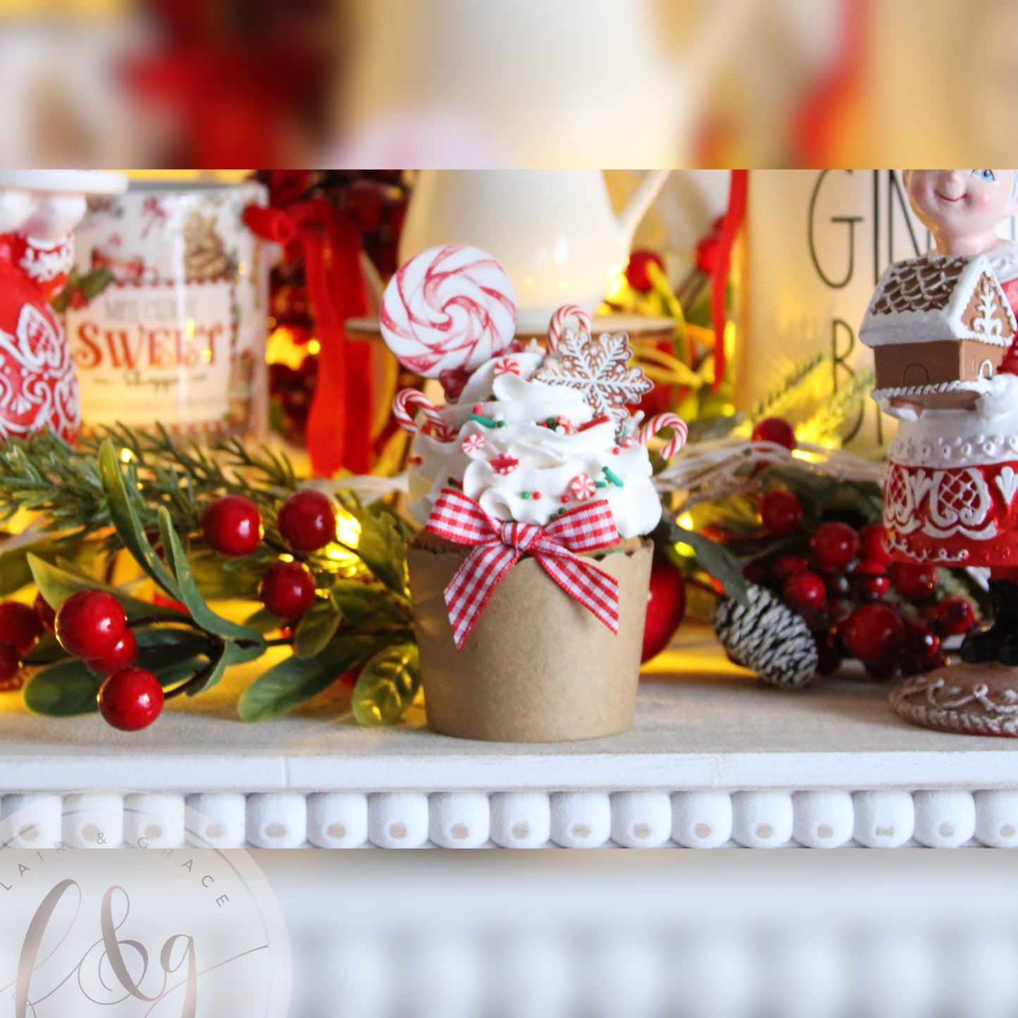 Mrs Claus’ Sweet Shoppe Collection - Faux Cupcake