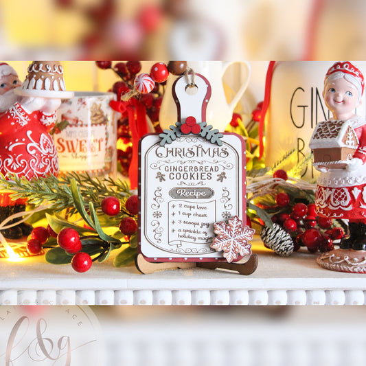 Mrs Claus’ Sweet Shoppe Collection - Gingerbread Cookies Recipe Board