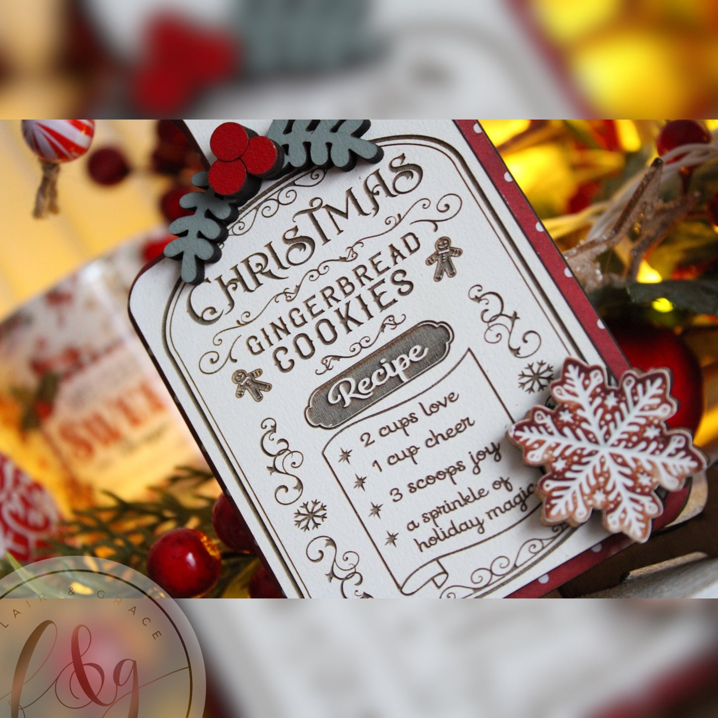 Mrs Claus’ Sweet Shoppe Collection - Gingerbread Cookies Recipe Board