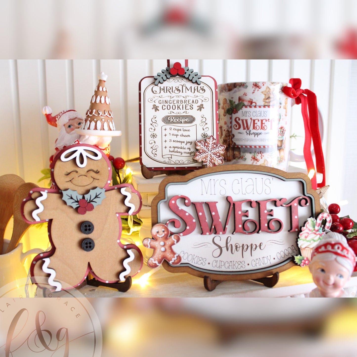 Mrs Claus’ Sweet Shoppe Collection - Gingerbread Cookies Recipe Board