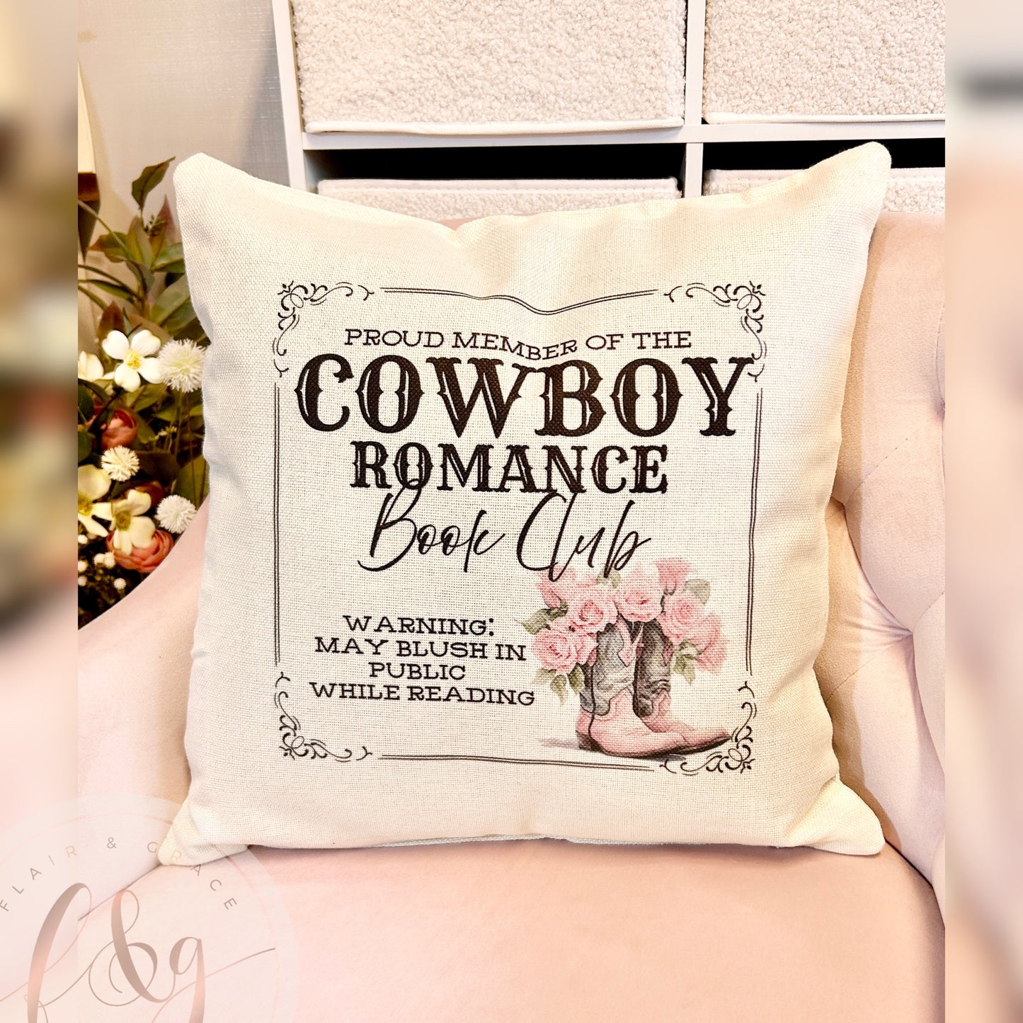 Cowboy Romance Book Club Cushion Cover