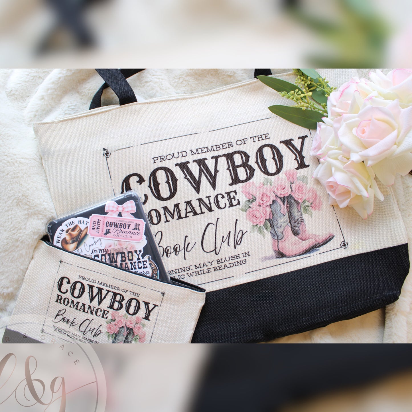 Cowboy Romance Book Club Tote Bag