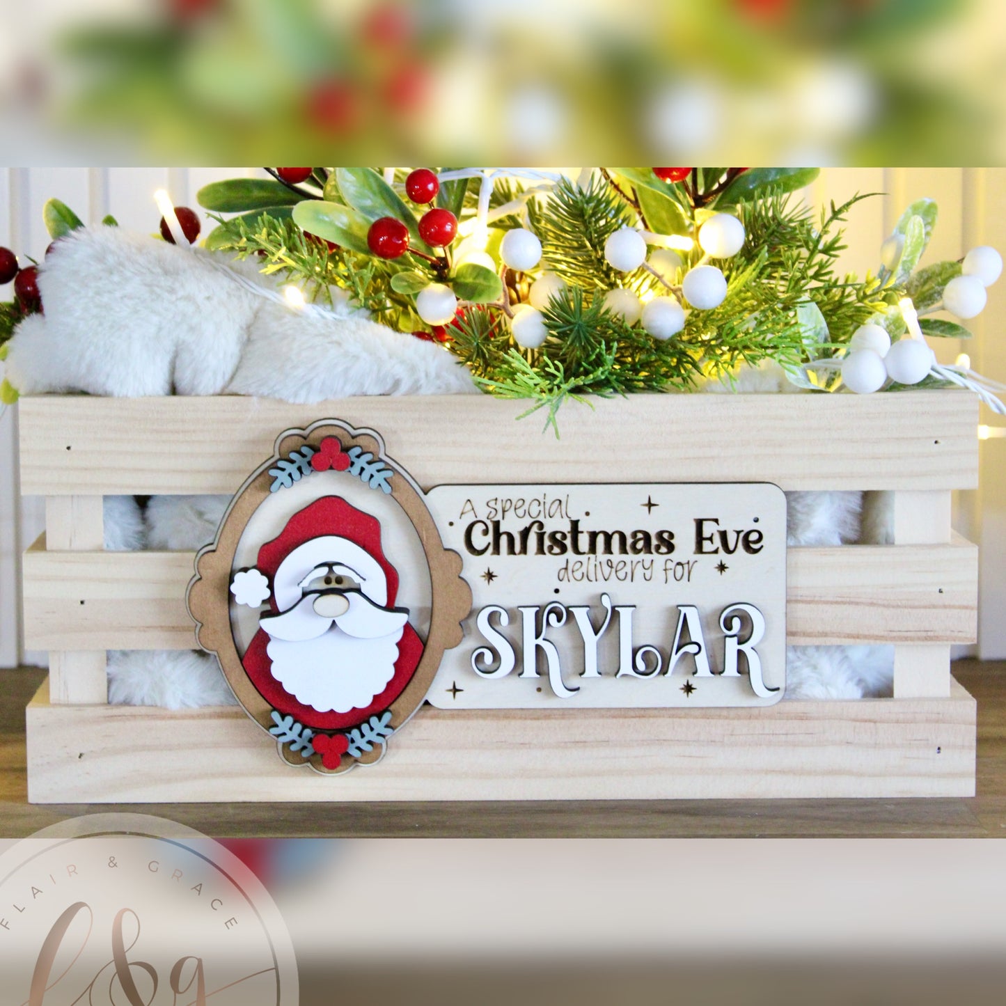 Santa December 1st / Christmas Eve Box Plaque