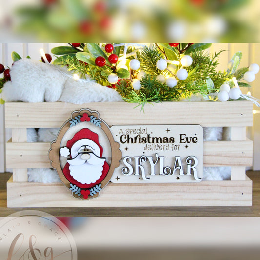 Santa December 1st / Christmas Eve Box Plaque