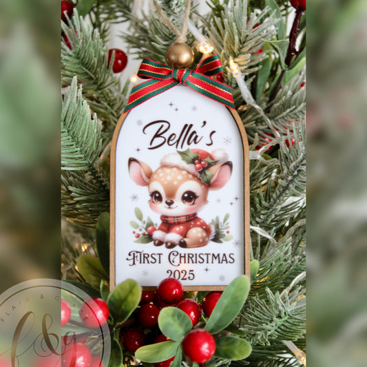Baby’s 1st Christmas Personalised Ornament