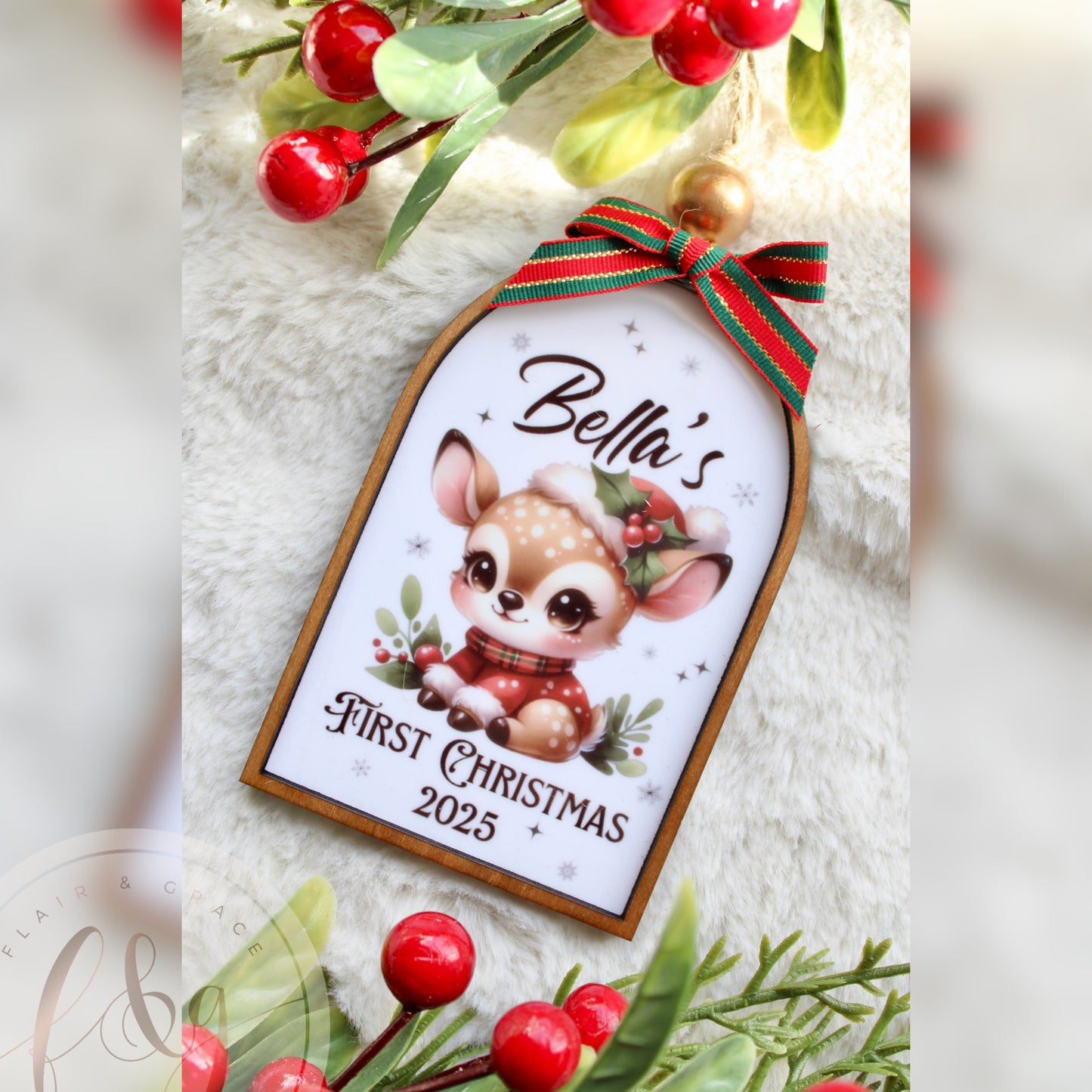 Baby’s 1st Christmas Personalised Ornament