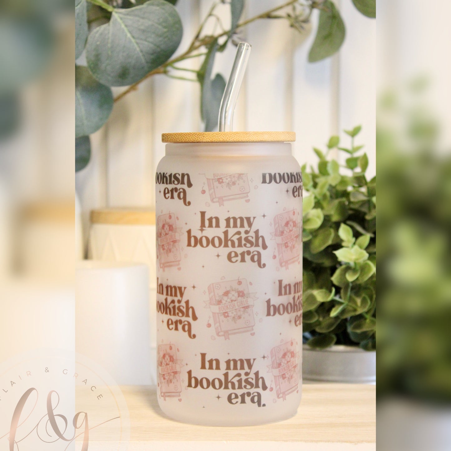 In my Bookish Era Glass Can Tumbler