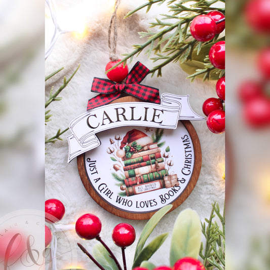 Personalised Bookish Ornament
