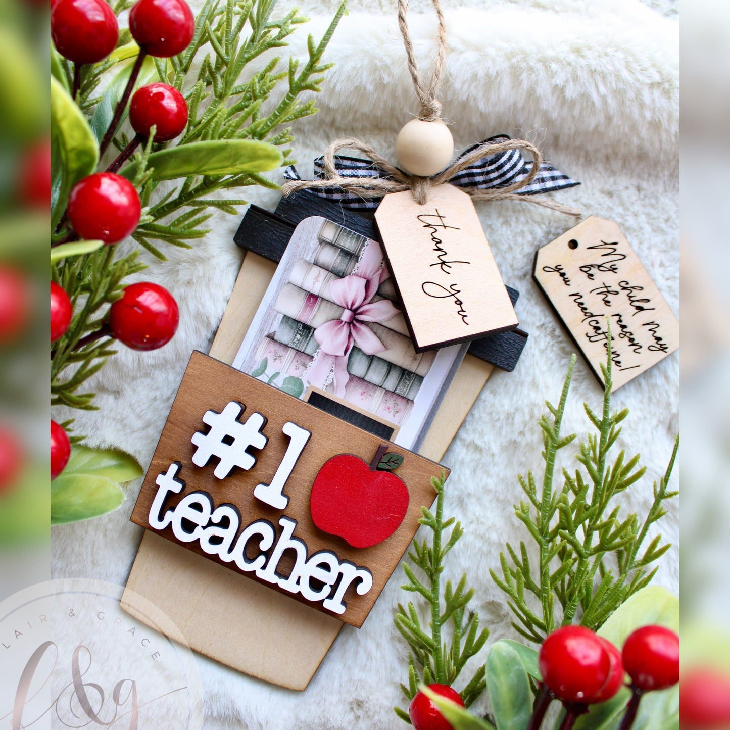 #1 Teacher Gift Card Holder Ornament