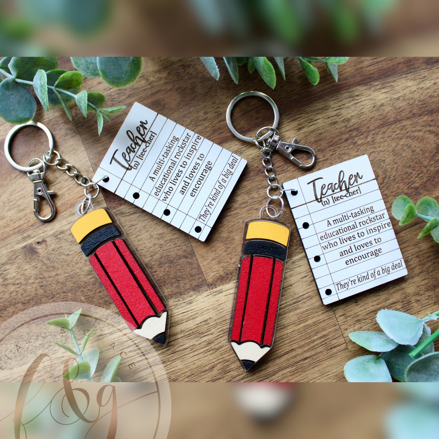 Teacher Definition Keychain