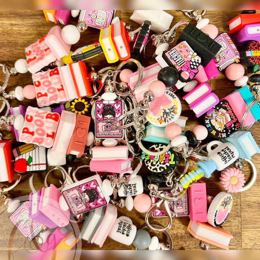 IN STOCK Assorted Keychains (bookish/teacher)