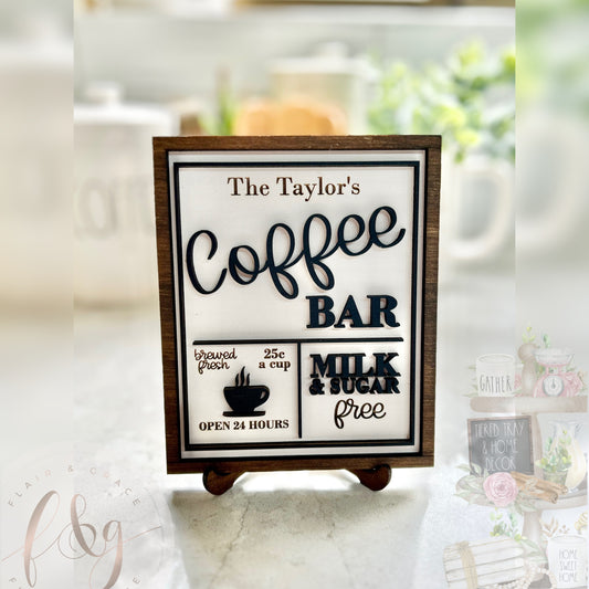 But First Coffee - Personalised Coffee Bar Sign