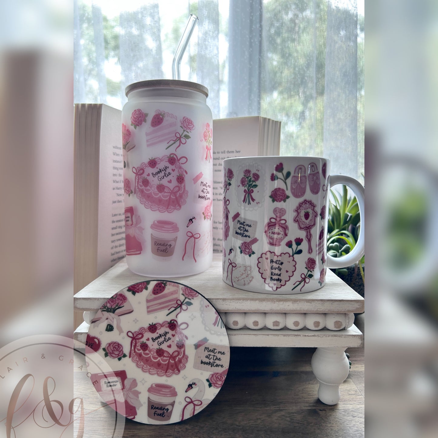 Book Lover Drinkware Set