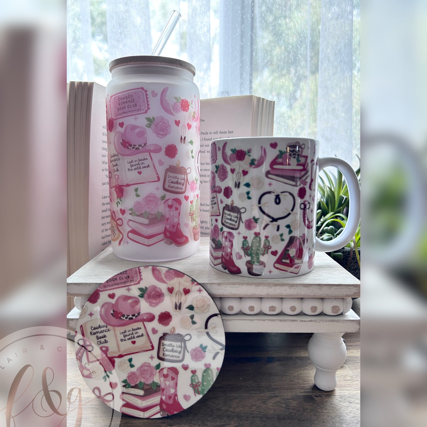 Cowboy Romance Drinkware Set