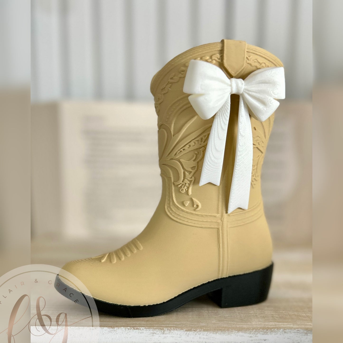 Cowboy Boot Bookmark Holder (With Bows)