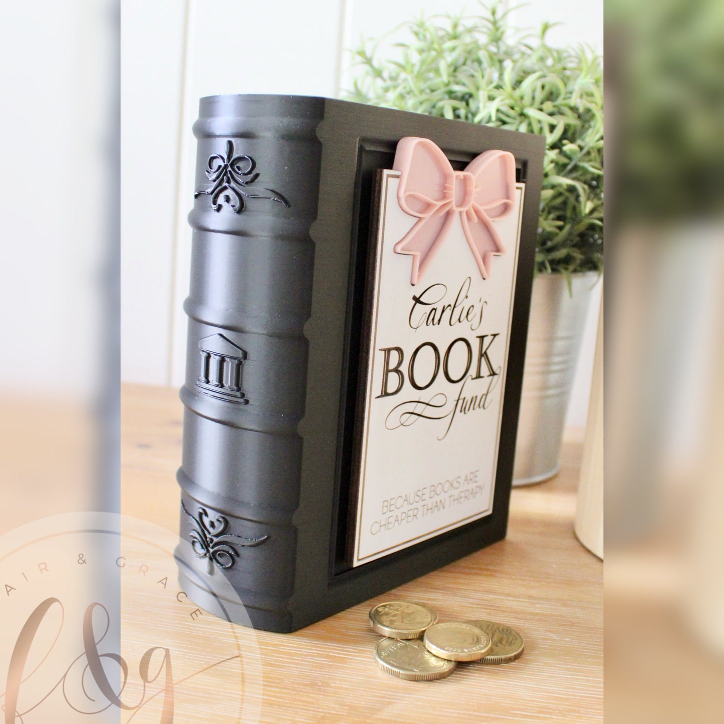 Personalised Book Fund Money Box