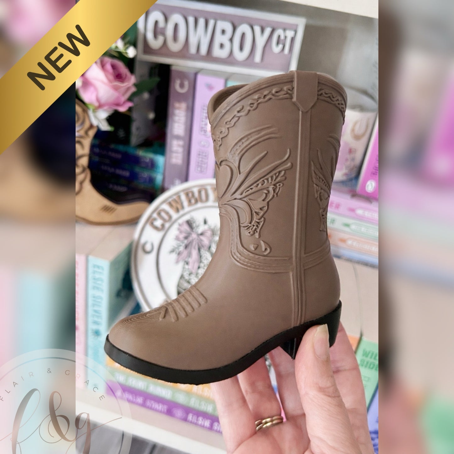 Cowboy Boot Bookmark Holder (Without Bows)