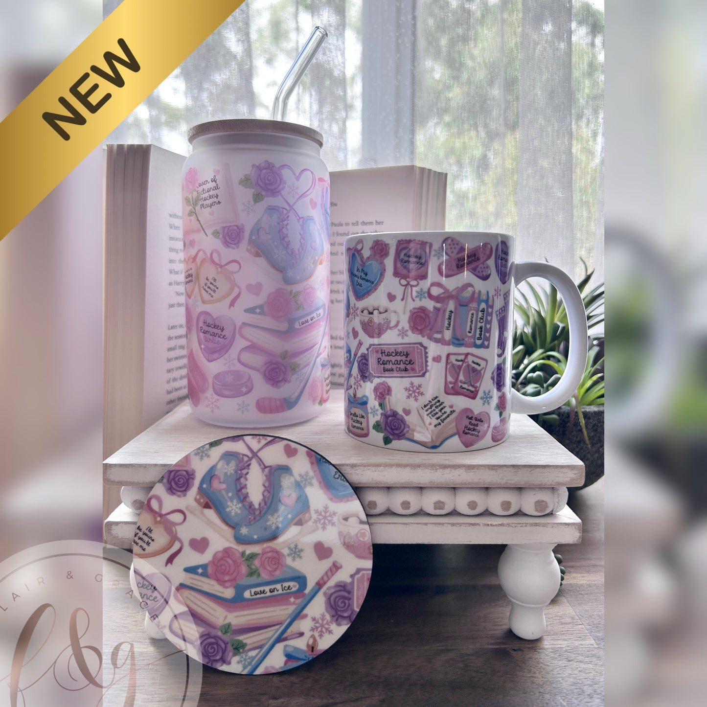 Hockey Romance Drinkware Set