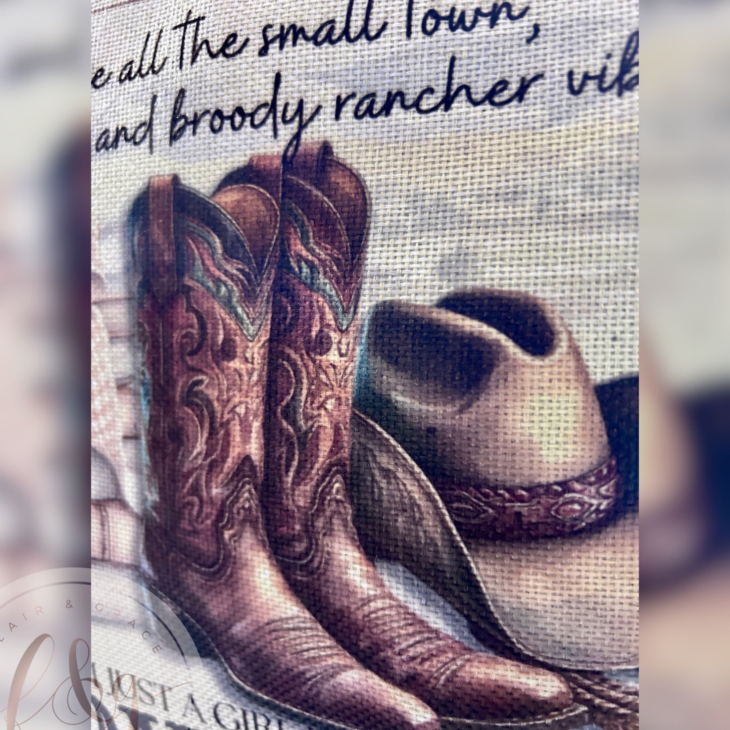 Just a Girl in her Cowboy Romance Era Cushion Cover