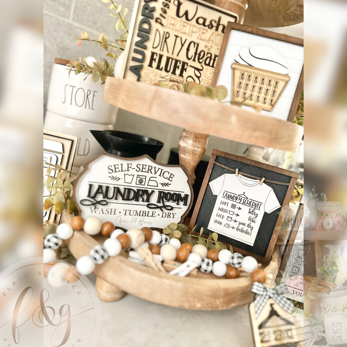 Laundry Collection Point Sign Loads of Laundry Collection - Laundry Room sign – Flair & Grace