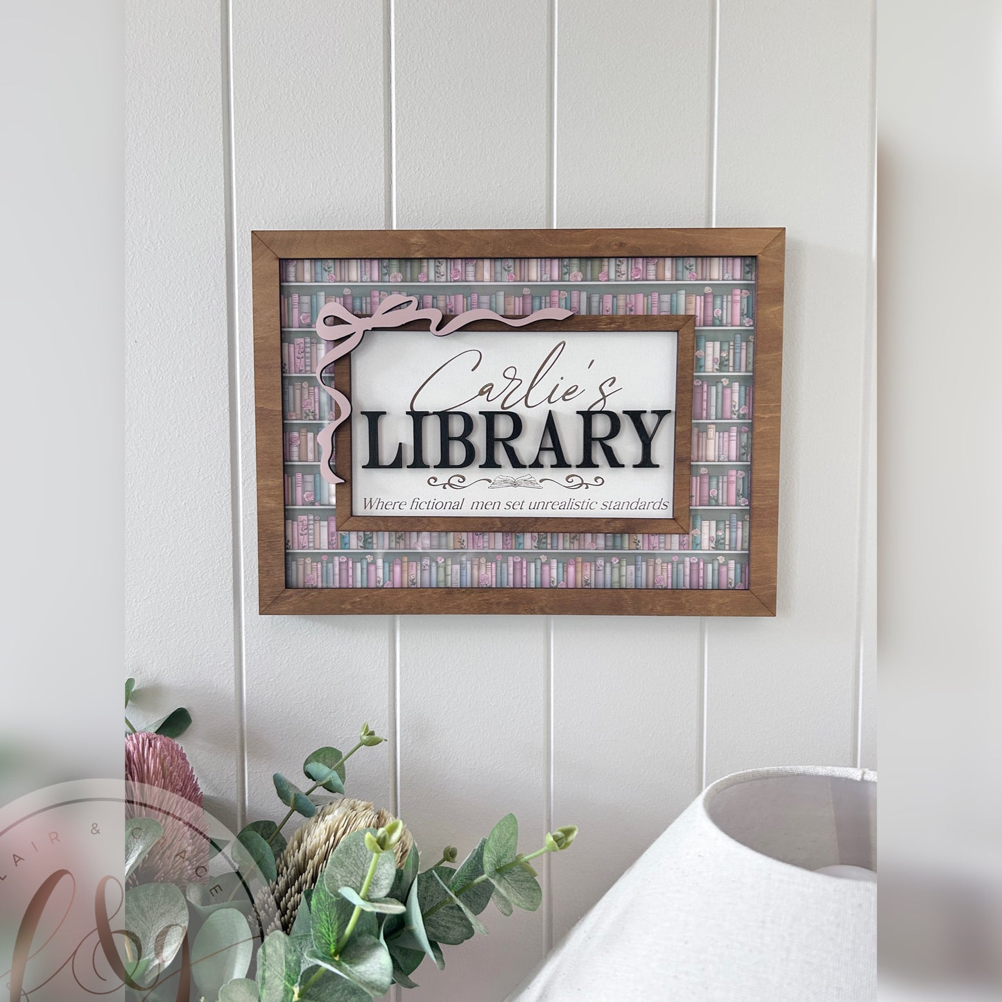 Personalised Library Sign