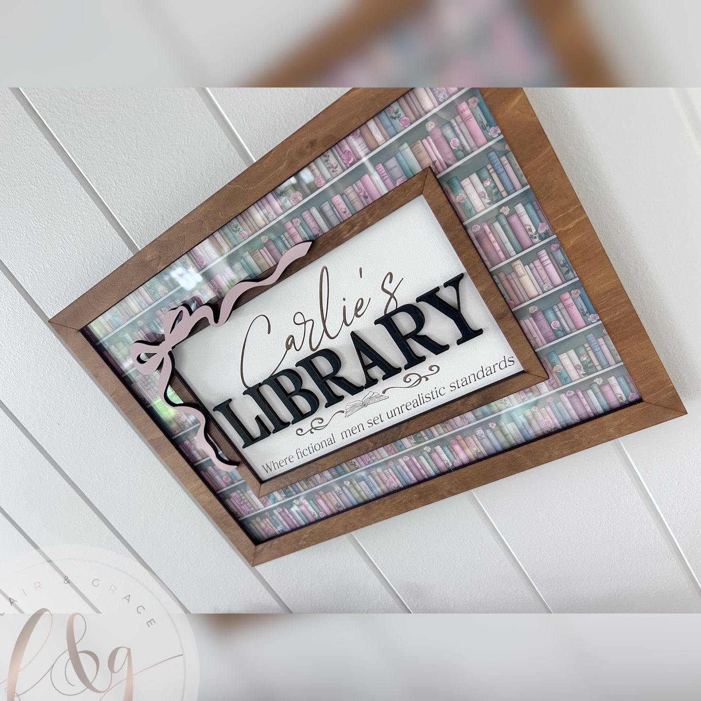 Personalised Library Sign