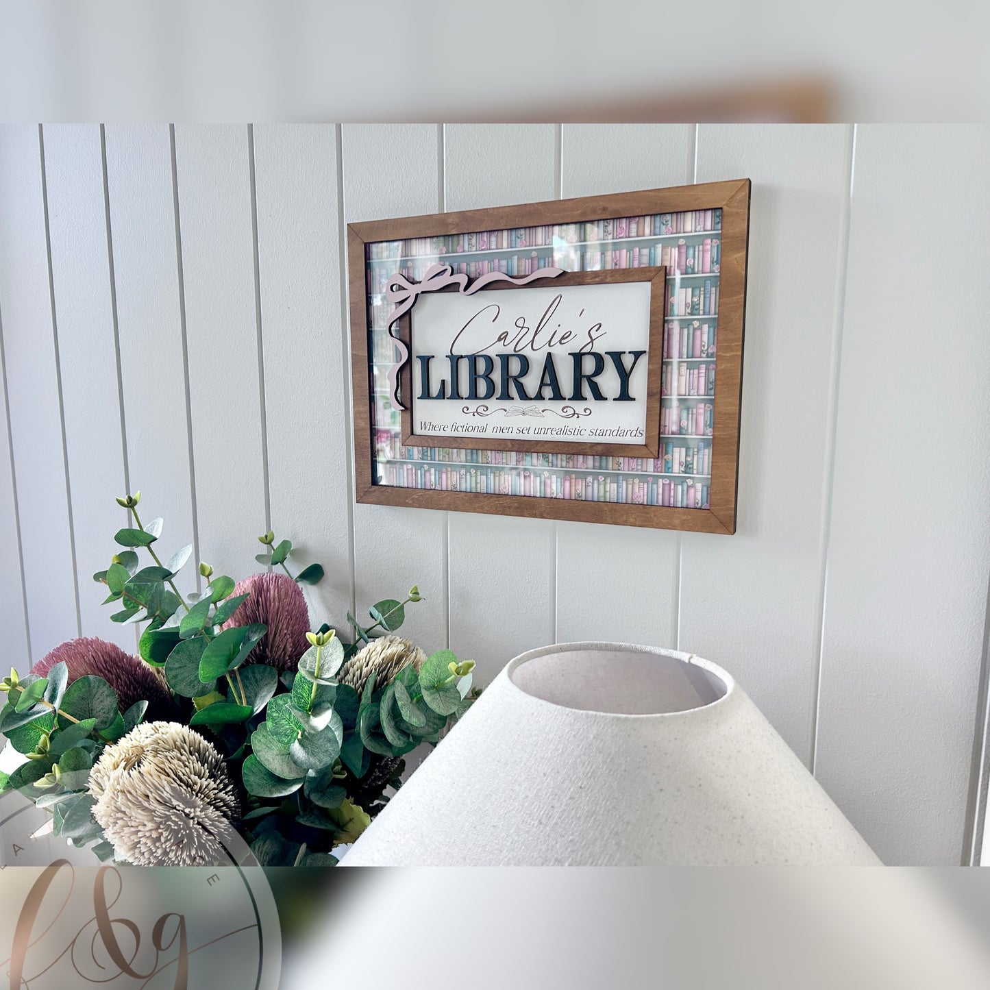 Personalised Library Sign