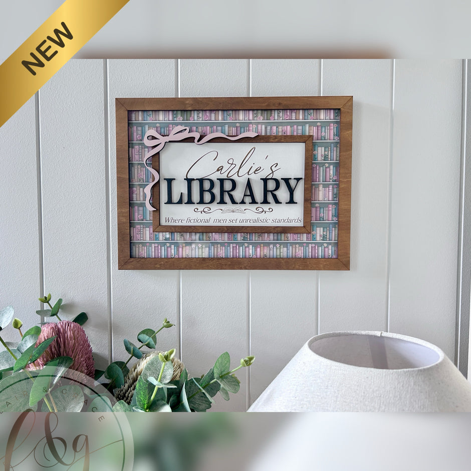 Bookshelf / Library Signs & Decor – Flair & Grace