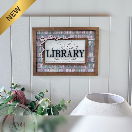 Personalised Library Sign