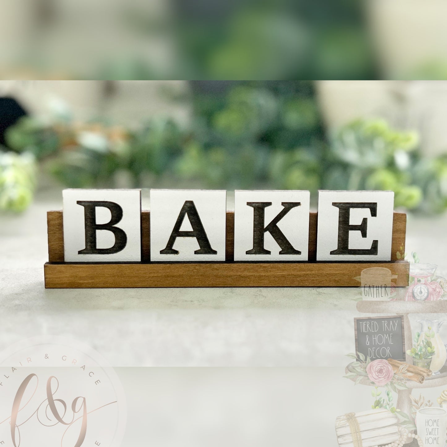 Farmhouse Bakery Collection - BAKE Scrabble Rack