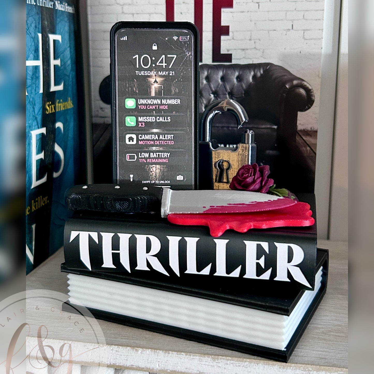 Thriller Book Stack