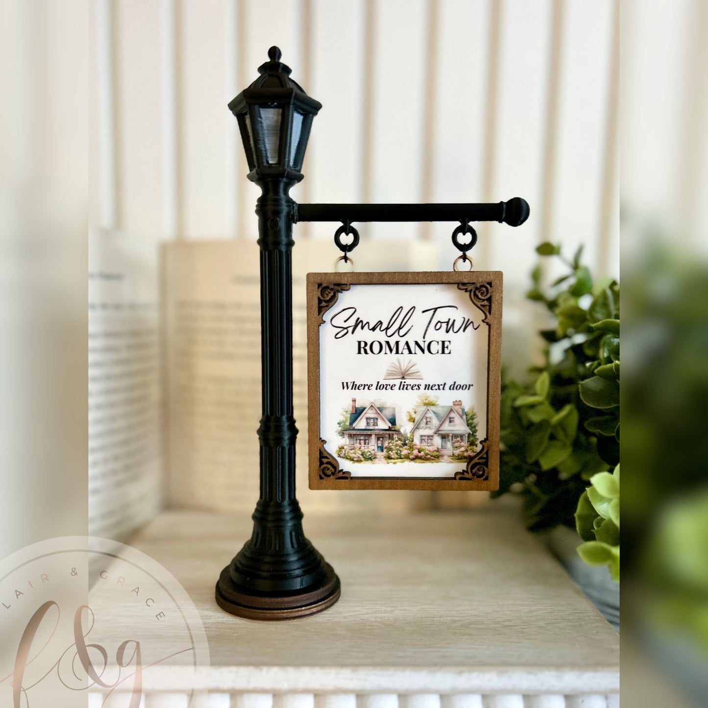 Small Town Romance Lamp Post Sign