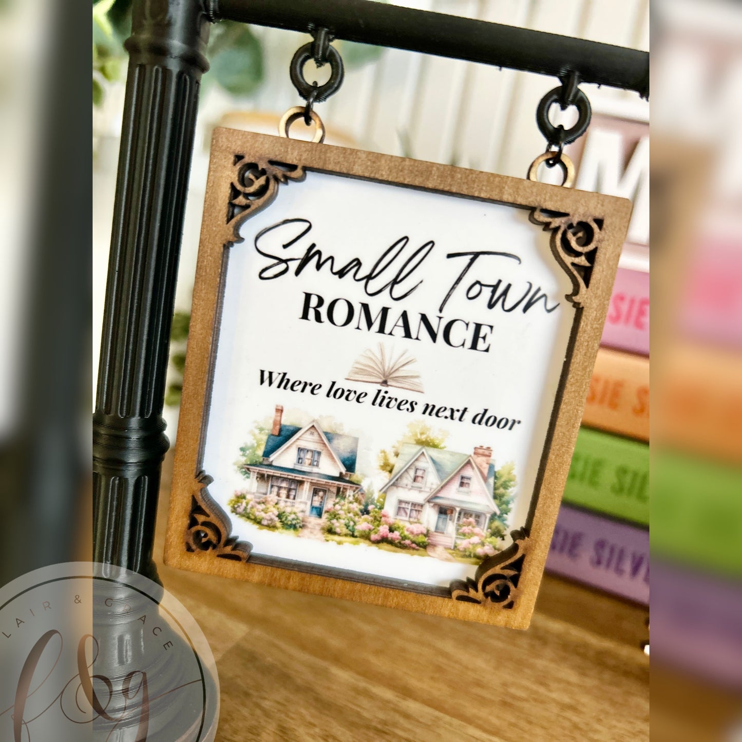 Small Town Romance Lamp Post Sign