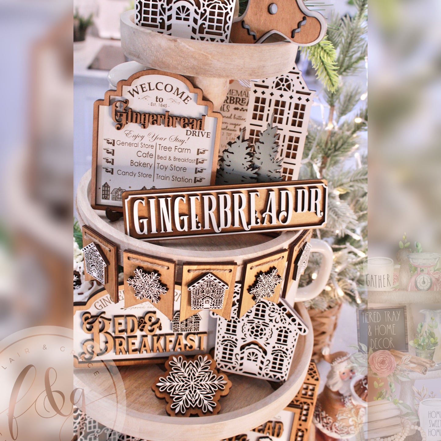 Gingerbread Dve Collection - Set of 2 Snowflakes