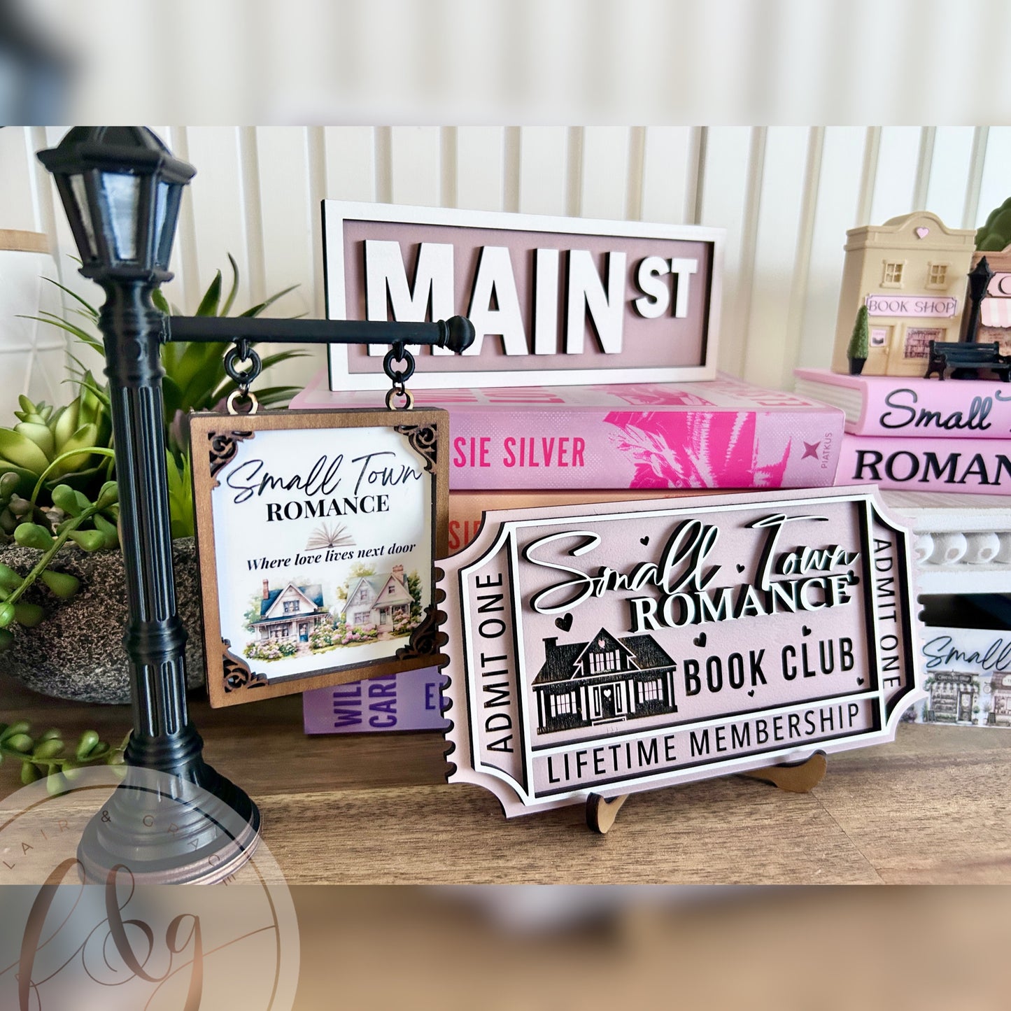 Small Town Romance Lamp Post Sign