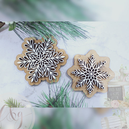 Gingerbread Dve Collection - Set of 2 Snowflakes